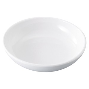 ［M］雅丸多用皿 白グロスφ15.0　　【メラミン食器　中国製】