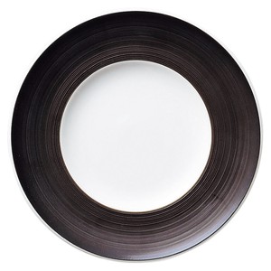 Main Plate Brown Porcelain 17cm Made in Japan