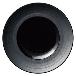 Main Plate Porcelain black 20cm Made in Japan