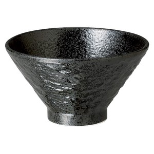 Rice Bowl Porcelain black NEW Made in Japan
