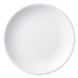 強化白中華17cmメタ丸皿　　【日本製　強化磁器】
