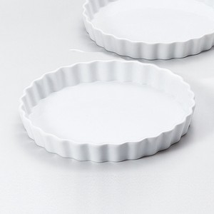 ルナホワイト 26cmパイ皿　　【中国製　磁器】