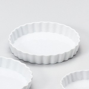ルナホワイト 20.5cmパイ皿　　【中国製　磁器】