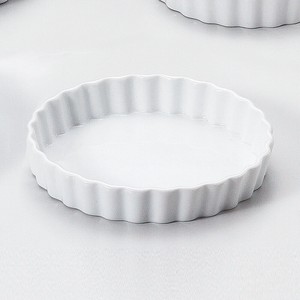 ルナホワイト 18.5cmパイ皿　　【中国製　磁器】