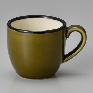 Cup & Saucer Set Olive Porcelain Made in Japan