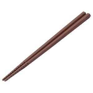 トルネード箸SPS茶22.5cm　　【日本製　木製】