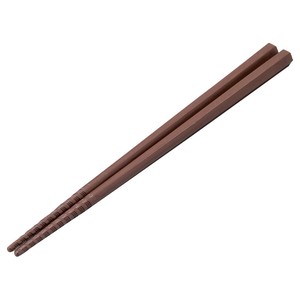 トルネード箸SPS茶21cm　　【日本製　木製】
