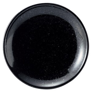 黒御影AS15cm皿（メタ）　　【日本製　磁器】