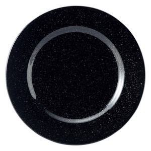 黒御影リム23cm皿　　【日本製　磁器】