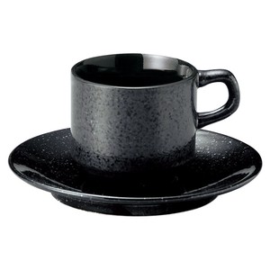 黒御影スタックコーヒー碗　　【日本製　磁器】