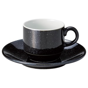 Cup & Saucer Set Porcelain black Made in Japan