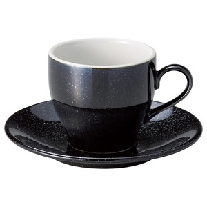 Cup & Saucer Set Porcelain black Made in Japan