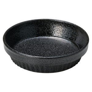 オーブンレンジウェア13cmスタックパイ皿黒　　【日本製　磁器】