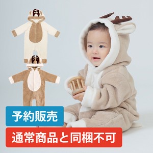 预购 婴儿连身衣/连衣裙 驯鹿 绒毛/蓬松毛绒