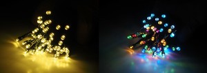 【予約販売】ソーラー充電式50LEDイルミネーションライト(ゴールド/ミックス)　クリスマス