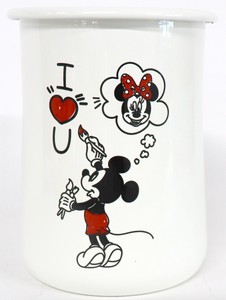 Enamel Cutlery Stand Mickey Minnie
