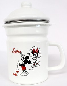 Enamel Storage Jar/Bag Mickey Minnie