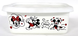 Enamel Storage Jar/Bag Mickey Minnie