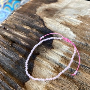 Gemstone Bracelet Rose Quartz Pink Crystal