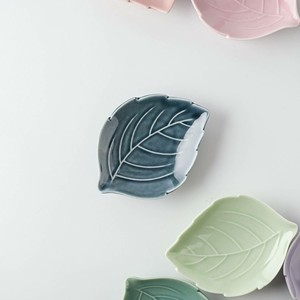 【特価品】11.5cm木の葉小皿 ブルー[B品][日本製/美濃焼/洋食器]