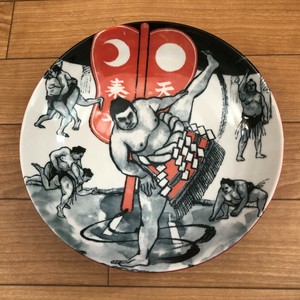 Mino ware Main Dish Bowl Sumo Wrestling Pottery Made in Japan