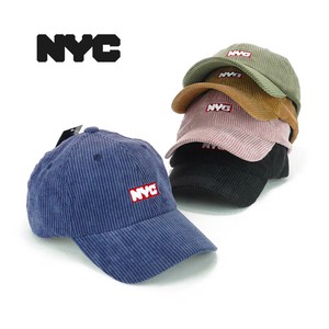 ★AW　NYCボックスロゴコーデュロイローキャップ　ヤング帽子＜取り寄せ＞