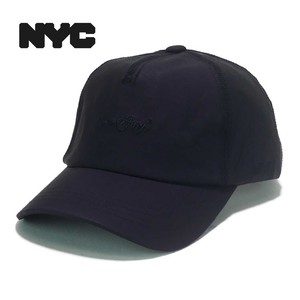 【年間品】NYCライセンスシボ加工エコレザー6パネルキャップ　ヤング帽子