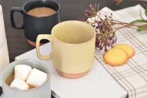 北欧マグ イエローマット 黄系 洋食器 マグカップ スープカップ 日本製 美濃焼 カフェ風 おしゃれ モダン