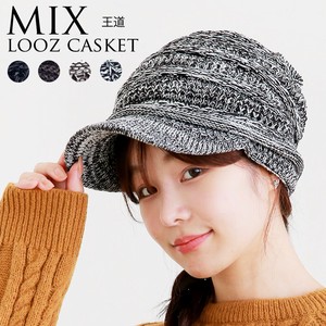 ■2025AW■ 秋 冬 ニットキャップ アクリルニット キャスケット つば付き レトロチックスタイル SK ￥2200