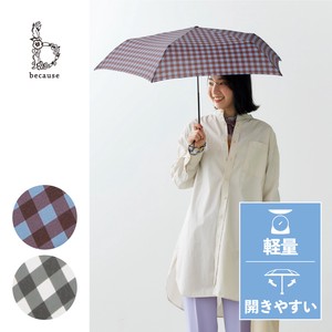 ≪2023秋冬≫【雨傘】折傘 スーパーライト／ギンガム ミニ