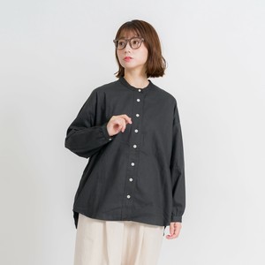 Button Shirt/Blouse Band-Collar Shirt