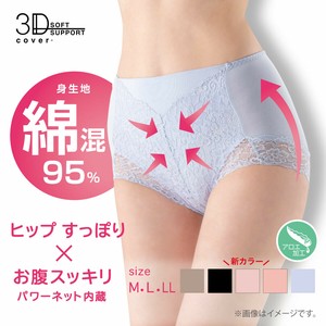 【スリーディーカバー】お腹押えショーツ　バックレース