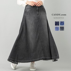 Skirt Long Skirt Waist Maxi-skirt Denim Spring/Summer