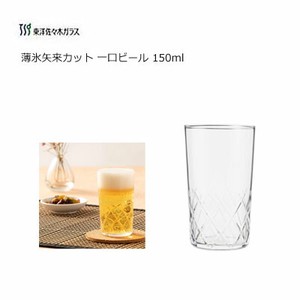 一口ビール 150ml 薄氷矢来カット 東洋佐々木ガラス　B-21105CS-C745