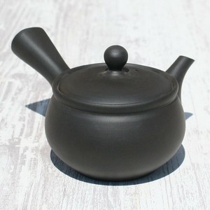 常滑焼（とこなめやき）　黒窯変壷型急須　ステンレス茶漉し