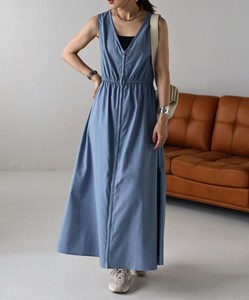 Casual Dress V-Neck Front Zipper One-piece Dress