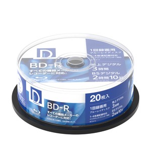 D’s QUALITY　録画用BD-R [20枚スピンドル /25GB /インクジェットプリンター対応]BR25DP.20SP