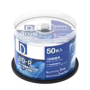 D’s QUALITY録画用BD-R [50枚スピンドル /25GB /インクジェットプリンター対応]BR25DP.50SP