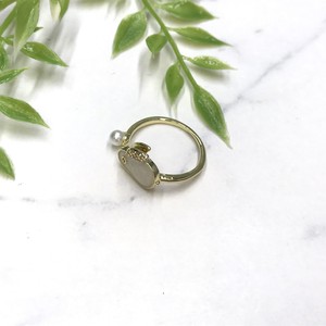 银戒指（珍珠/月光石） Design 兔子 动物 宝石