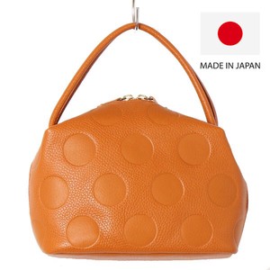 Handbag Lightweight SARAI Large Capacity Genuine Leather Ladies Polka Dot Made in Japan