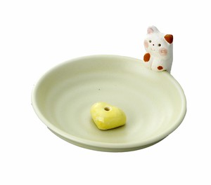 ほのぼの香立(猫）【陶器　日本製】