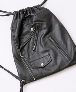 Backpack black Genuine Leather