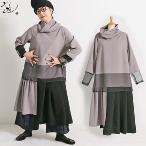 洋装/连衣裙 斜纹 2023年 洋装/连衣裙 重褶领 秋冬新品 4种方法 日本制造