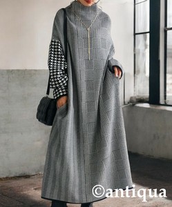 [アンティカ]ニットワンピース ワンピース レディース ロング 長袖 PN-00387 【AW】