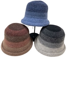 Bucket Hat Wool Blend Gradation Ladies'