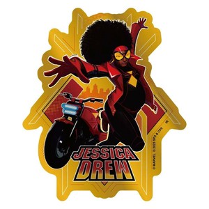 【ステッカー】スパイダーマン：アクロス ザ スパイダーバース メタリックステッカー SPIDER-WOMAN