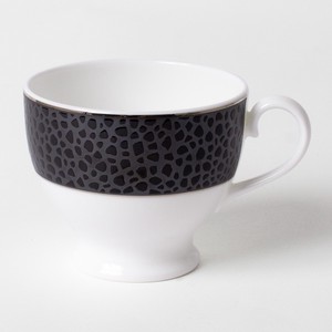 [NIKKO/WATER DROP BLACK] 兼用カップ(240cc) コーヒー 紅茶 水の雫 食洗器対応 陶磁器 日本製