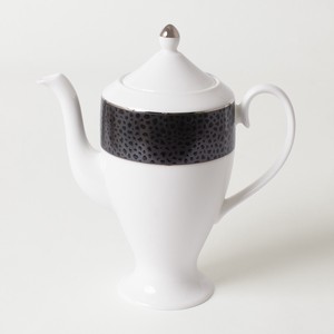 [NIKKO/WATER DROP BLACK] コーヒーポット(700cc) 水の雫 食洗器対応 陶磁器 日本製