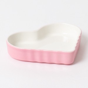 Heart Dish 13cm Cake Tart Pink Cute Dishwasher Safe Made in Japan