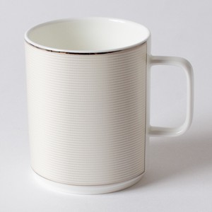 [NIKKO/SILK PLATINUM] マグカップ(S) 240cc 銀 食洗器対応 陶磁器 日本製